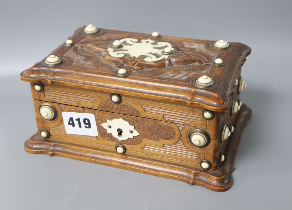 An ivory mounted box